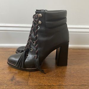 Sam Edelman Sondra Leather Lace Up Boots Size 8.5